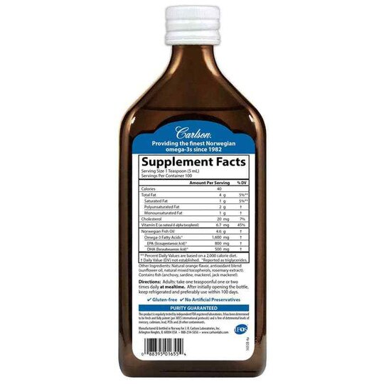 The Very Finest Fish Oil Liquid 1600 Mg Omega-3s, CL